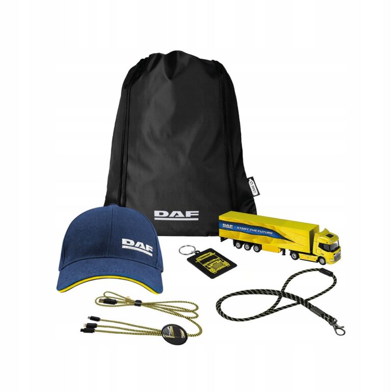 ZESTAW GADŻETÓW DAF XG KABEL SMYCZ CZAPKA MINIATURA [M004458]