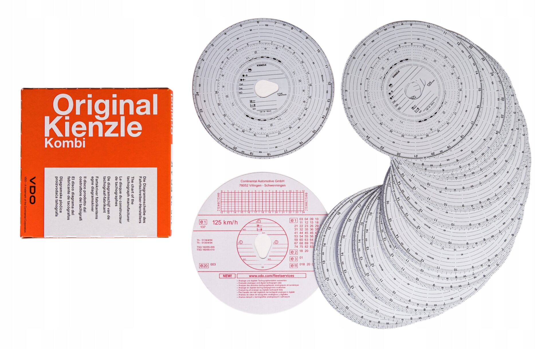 Wykresówki do tachografu Kienzle 125-24EC4K 100 sztuk