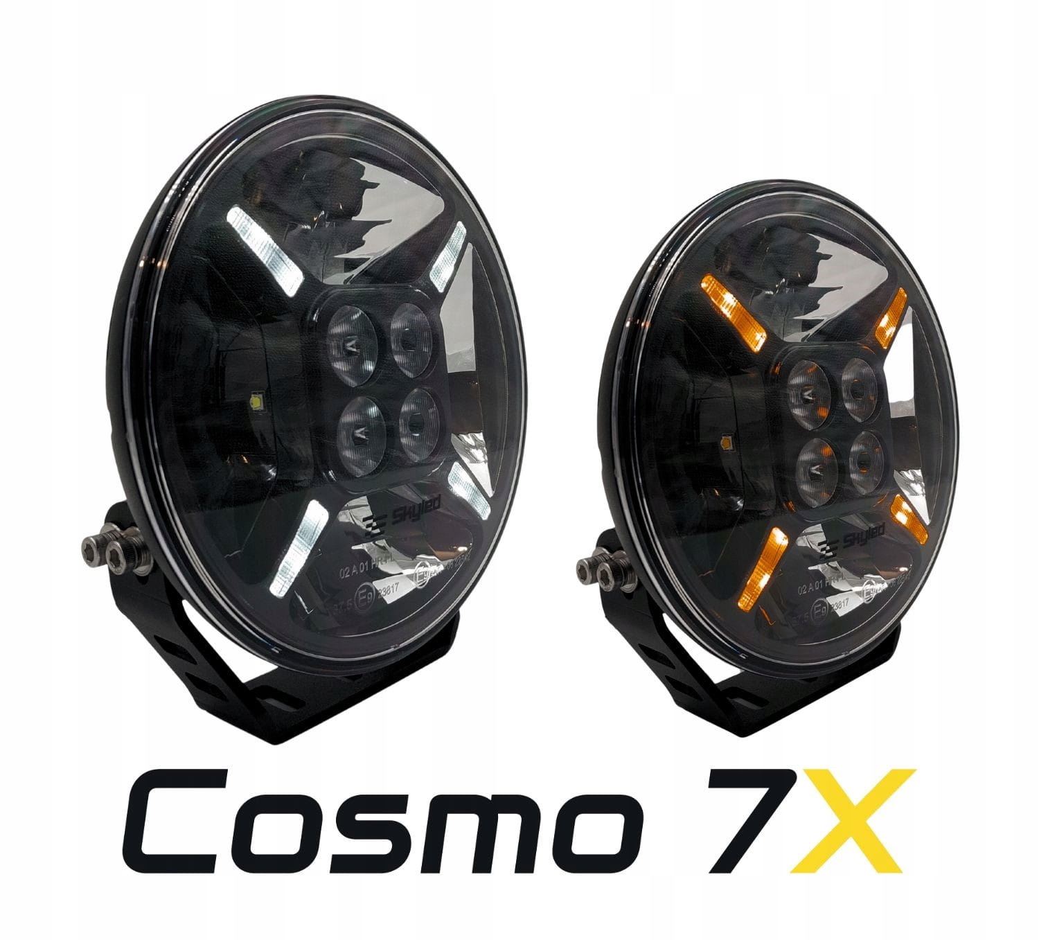 LAMPA DALEKOSIĘŻNA SKYLED COSMO 7X FULL LED 60W PODWÓJNE POZYC.